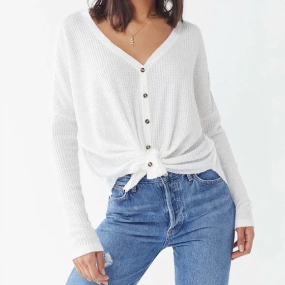 Urban Outfitters Out From Under JoJo Button- up Thermal - Picture 7 of 7